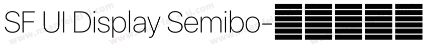 SF UI Display Semibo字体转换